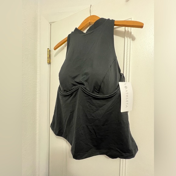 ATHLETA Maldives Sport Zip Tankini NWT - Black #791252 - Picture 3 of 8